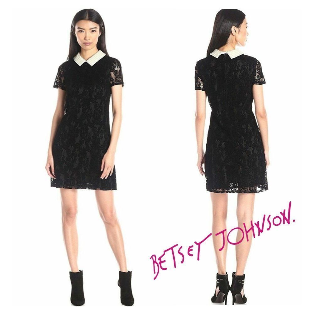 Betsey Johnson Black Lace Mini Dress